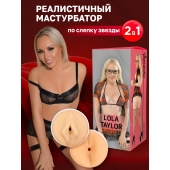 Двусторонний мастурбатор Lola Taylor - 22 см. - ФлешНаш - в Северске купить с доставкой
