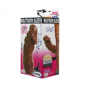 Коричневая насадка на пенис Wolftooth Sleeve - 13 см. - Baile - в Северске купить с доставкой