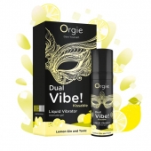 Съедобный жидкий вибратор Dual Vibe! со вкусом лимонного джина с тоником - 15 мл. - ORGIE - купить с доставкой в Северске