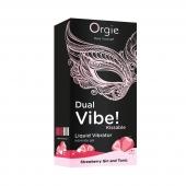 Съедобный жидкий вибратор Dual Vibe! со вкусом клубничного джина с тоником - 15 мл. - ORGIE - купить с доставкой в Северске