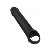 Черная насадка-удлинитель с вибрацией Vibrating Extender With Remote - Dream Toys - в Северске купить с доставкой