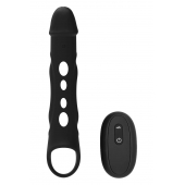 Черная насадка-удлинитель Vibrating Extender With Remote с вибрацией - Dream Toys - в Северске купить с доставкой