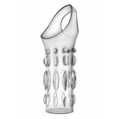 Прозрачная насадка на пенис Stretchy Studded Penis Sleeve Ring - Blush Novelties - в Северске купить с доставкой