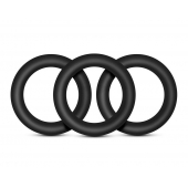 Набор из 3 черных эрекционных колец Black Small Penis Rings - Blush Novelties - в Северске купить с доставкой