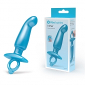 Голубая анальная пробка для массажа простаты Hither Silicone Prostate Plug - 14,3 см. - b-Vibe - в Северске купить с доставкой