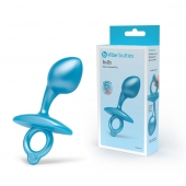 Голубая анальная пробка для массажа простаты Bulb Silicone Prostate Plug - 10,7 см. - b-Vibe - в Северске купить с доставкой