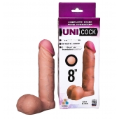 Фаллическая насадка для страпона UNICOCK 8  - 20 см. - LOVETOY (А-Полимер) - купить с доставкой в Северске