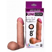 Фаллическая насадка для страпона UNICOCK 8  - 20 см. - LOVETOY (А-Полимер) - купить с доставкой в Северске