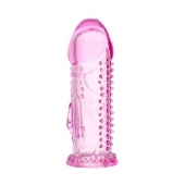 Розовая насадка на пенис с шипиками и коготком - 13,5 см. - A-toys - в Северске купить с доставкой
