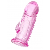 Розовая насадка на пенис с шипиками и коготком - 13,5 см. - A-toys - в Северске купить с доставкой