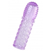 Фиолетовая рельефная насадка на пенис - 13,5 см. - A-toys - в Северске купить с доставкой