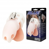 Белая клетка для пениса Silicone Small 2 in Cock Cage With Ball Divider - BlueLine - купить с доставкой в Северске