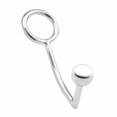 Кольцо на пенис с анальным стимулятором Stainless Steel Anal Hook   Cock Ring - BlueLine - в Северске купить с доставкой