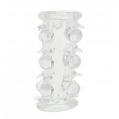 Прозрачная насадка на пенис с шипами и бугорками JELLY JOY LUST CLUSTER CLEAR - Dream Toys - в Северске купить с доставкой