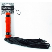 Нежная плеть с красным мехом BDSM Light - 43 см. - БДСМ Арсенал - купить с доставкой в Северске