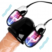 Черная стимулирующая насадка для головки полового члена Multi Speed Vibrating Penis Head Teaser - XR Brands - в Северске купить с доставкой