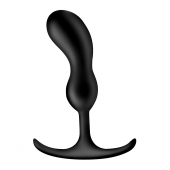 Черный массажер простаты с утяжелителями Premium Silicone Weighted Prostate Plug Medium - 16,3 см. - XR Brands - в Северске купить с доставкой