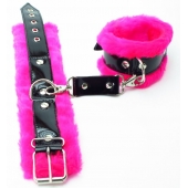 Оковы на ноги с розовым мехом BDSM Light - БДСМ Арсенал - купить с доставкой в Северске
