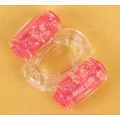 Прозрачное виброкольцо с двумя вибропульками - Toyfa Basic - в Северске купить с доставкой