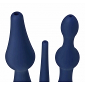 Набор из 3 универсальных насадок для анального душа Universal 3 Piece Silicone Enema Attachment Set - XR Brands - купить с доставкой в Северске