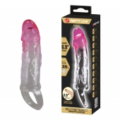 Прозрачная насадка-удлинитель с подхватом мошонки Odes - 17,5 см. - Baile - в Северске купить с доставкой