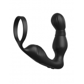 Черный вибростимулятор простаты с эрекционным кольцом Ass-Gasm Pro P-Spot Milker - Pipedream - в Северске купить с доставкой