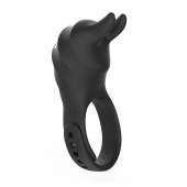 Черное эрекционное кольцо Usagi с ушками и пультом ДУ - BeYourLover - в Северске купить с доставкой