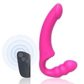 Розовый безремневой страпон Straples Strap-On Dildo - Erokay - купить с доставкой в Северске