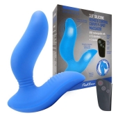 Синий вибромассажер простаты 3,5’’ Remote Control Curve P-spot Massager - 12 см. - Erokay - в Северске купить с доставкой