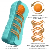 Аквамариновый мастурбатор Victoria - Baile - в Северске купить с доставкой