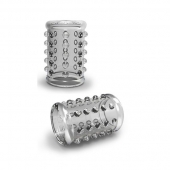 Прозрачная насадка на пенис с шишечками STAY HARD COCK SLEEVE 02 CLEAR - Blush Novelties - в Северске купить с доставкой