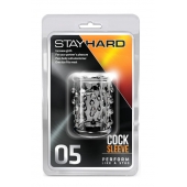 Прозрачная насадка с капельками STAY HARD COCK SLEEVE 05 CLEAR - Blush Novelties - в Северске купить с доставкой