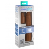 Коричневая насадка на член 2  Silicone X-tension - 20,3 см. - Pipedream - в Северске купить с доставкой