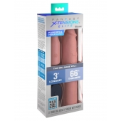 Телесная вибронасадка на член 3  Vibrating Mega X-tension with Remote - 22,9 см. - Pipedream - в Северске купить с доставкой