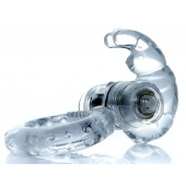 Прозрачное эрекционное виброкольцо с клиторальным зайчиком - Boys of Toys - в Северске купить с доставкой