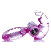 Розовое эрекционное виброкольцо с клиторальным зайчиком - Boys of Toys - в Северске купить с доставкой