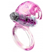 Розовое эрекционное виброкольцо с клиторальным зайчиком - Boys of Toys - в Северске купить с доставкой