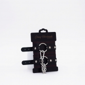 Черно-красные кожаные оковы - Crazy Handmade - купить с доставкой в Северске