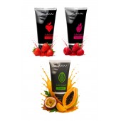 Набор из 3 съедобных лубрикантов JUJU (клубника, малина, тропические фрукты) - JuJu - купить с доставкой в Северске