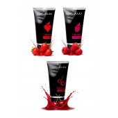 Набор из 3 съедобных лубрикантов JUJU (клубника, малина, вишня) - JuJu - купить с доставкой в Северске