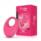 Розовое интерактивное эрекционное виброкольцо Leo - Easy toys - в Северске купить с доставкой