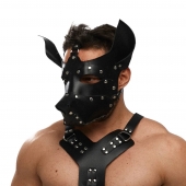 Черная кожаная маска «Собака» - Crazy Handmade - купить с доставкой в Северске