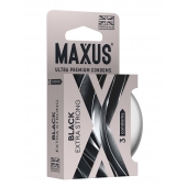 Черные утолщенные презервативы MAXUS Extra Strong с железным кейсом - 3 шт. - Maxus - купить с доставкой в Северске