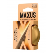 Точечные презервативы MAXUS 2000 Amazing Dots с железным кейсом - 3 шт. - Maxus - купить с доставкой в Северске