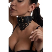 Фигурный чокер с узорами и золотистой фурнитурой - Crazy Handmade - купить с доставкой в Северске