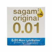 Увлажнённый презерватив Sagami Original 0.01 Extra Lub - 1 шт. - Sagami - купить с доставкой в Северске