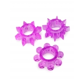 Набор из 3 лиловых эрекционных колец различной формы - Erowoman-Eroman - в Северске купить с доставкой