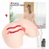 Мастурбатор-полуторс с двойным слоем материала и вибрацией Jenny Onahole Real Hips - KOKOS - в Северске купить с доставкой