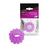 Лиловое эрекционное кольцо с 2 рядами стимулирующих шариков - Erowoman-Eroman - в Северске купить с доставкой