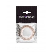 Эрекционное кольцо с бежевыми «ресничками» - Sextaz - в Северске купить с доставкой